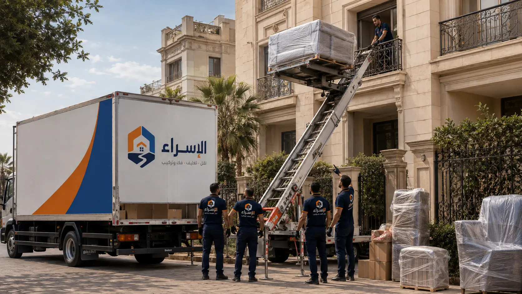 ونش رفع أثاث للأدوار المرتفعة من الإسراء